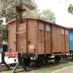 Музей в Каламате. Товарный вагон 19 века с тормозной будкой